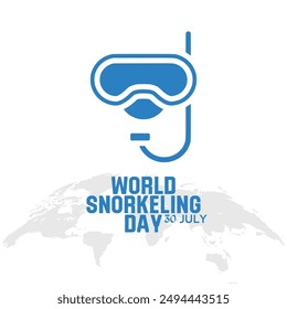 World Snorkeling Day. July 30. vector illustration