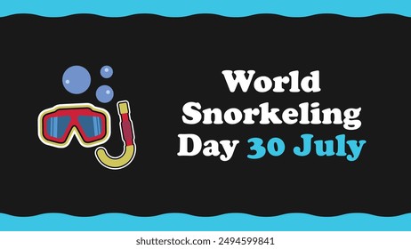 World Snorkeling Day vector banner design. Happy World Snorkeling Day modern minimal graphic poster illustration.
