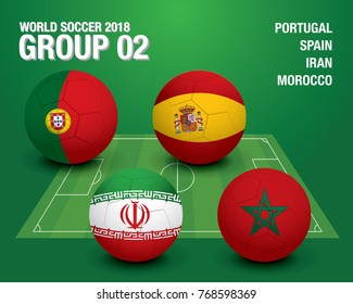 WORLD SOCCER 2018 - GROUP 02
PORTUGAL
SPAIN
IRAN
MOROCCO