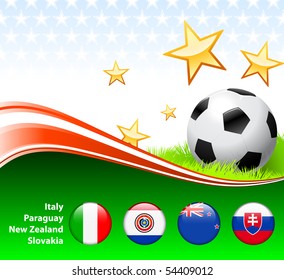 World Soccer Event Group F Original Illustration