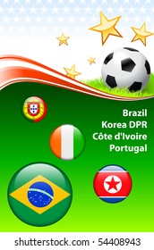 World Soccer Event Group G Original Illustration
