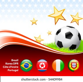 World Soccer Event Group G Original Illustration