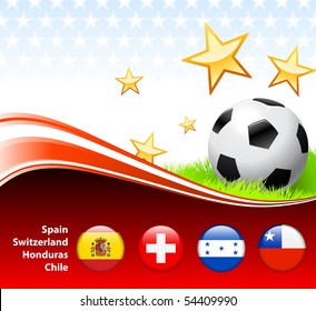 World Soccer Event Group H Original Illustration