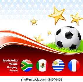 World Soccer Event Group A Original Illustration