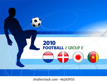 World Soccer Football Group E Original Vector Illustration