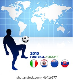 World Soccer Football Group F Original Vector Illustration