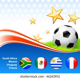 World Soccer Football Group A Original Vector Illustration