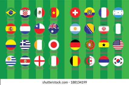 World Soccer National Team Flags 