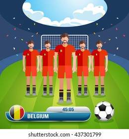World Soccer Players : Vector Illustration