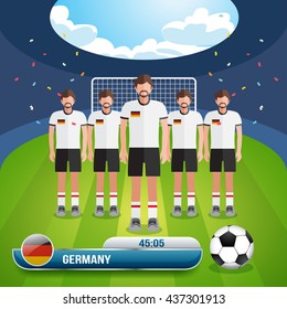 World Soccer Players : Vector Illustration
