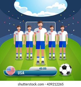 World Soccer Players : Vector Illustration