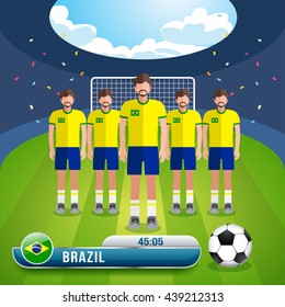 World Soccer Players : Vector Illustration