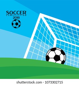 world soccer tournament theme vector art illustration