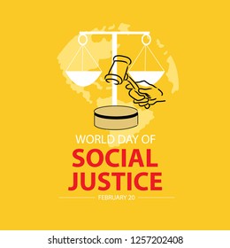 World Social Justice Day concept. February 20