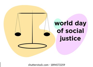 World Social Justice Day flat design vector illustration