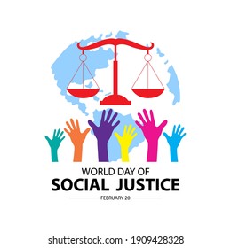 World social justice day vector design. February 20