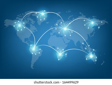 World social network communication 
