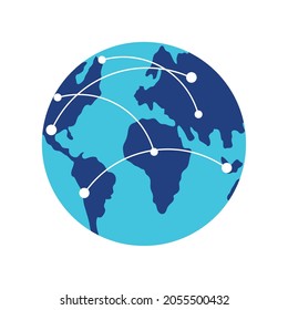 world social network icon style