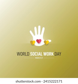 World Social Work Day. Social Work Background vector illustration. Charity donation concept.