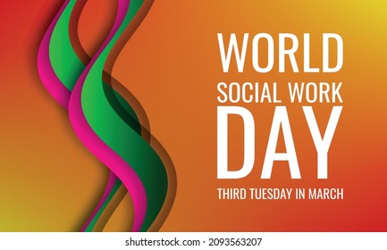 World Social Work Day . Design suitable for greeting card poster and banner