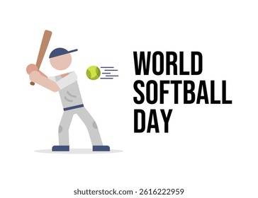 World softball day banner design