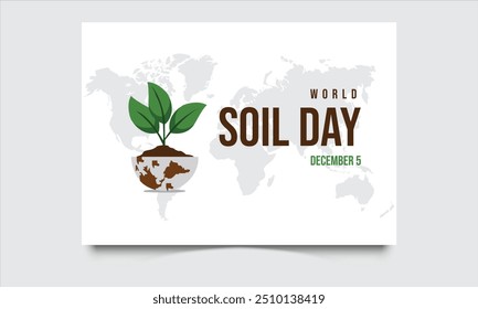 World Soil Day 5 December vector banner. Importance of healthy soil and soil resources. Suitable for banners, social media, posters