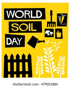 World Soil Day - 5th December (Flat Style Vector Illustration Quote Poster Design)