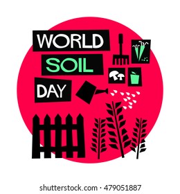 World Soil Day - 5th December (Flat Style Vector Illustration Quote Poster Design)