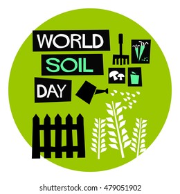 World Soil Day - 5th December (Flat Style Vector Illustration Quote Poster Design)