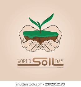 World soil day background. Celebrating world soil day on December 5th. Suitable for banners, social media, posters etc