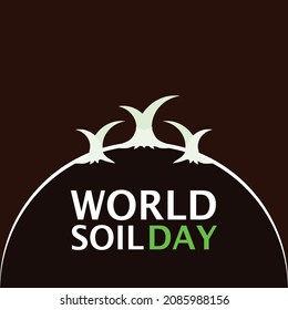 world soil day banner Vector Template Design on brown background