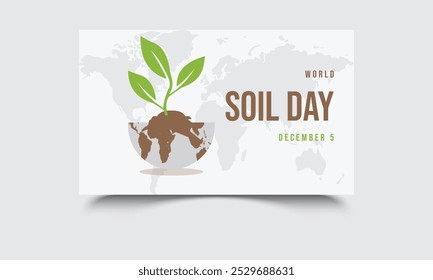 World soil day Banner Vector illustration. soil day concept