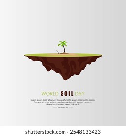 World Soil Day, celebrated every 5th December, suitable for posters, banners, greeting cards etc