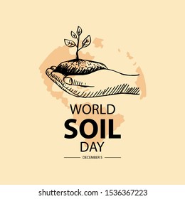 World Soil Day concept for banner or poster design. 