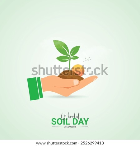 World Soil Day. soil day creative concept. 3D illustration.