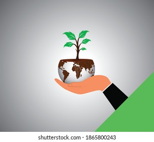 World Soil Day. December 5. Suitable for greeting card. concept for banner or poster design. Vector Illustration