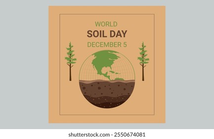 World soil day, soil day, December 5, soil, vector illustration, design elements, graphic resource