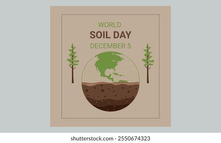 World soil day, soil day, December 5, soil, vector illustration, design elements, graphic resource