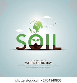 World Soil Day December 5th poster design. Creative vector illustration.