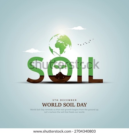 World Soil Day December 5th poster design. Creative vector illustration.