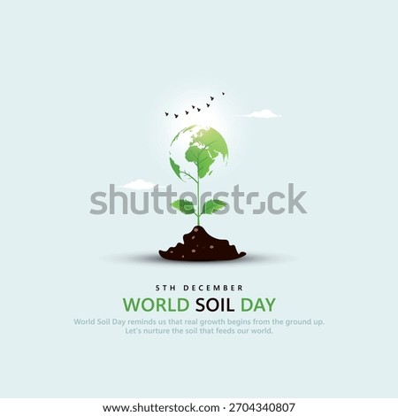 World Soil Day December 5th poster design. Creative vector illustration.
