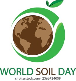 World Soil Day Design Concept.Premium Vector Design.Trees on Earth.Event 5 December.Suitable for Banner poster wallpaper and Background.Vector