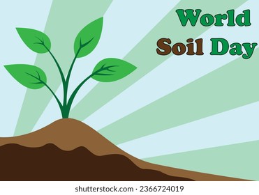 World Soil Day Design Concept.Premium Vector Design.Trees on Earth.Event 5 December.Suitable for Banner poster wallpaper and Background.Vector