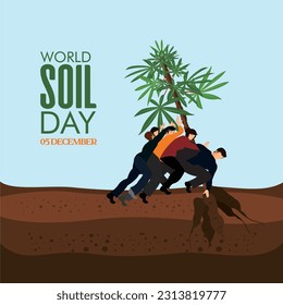 World Soil Day Design Vector Illustration for Poster Background and Banner Design