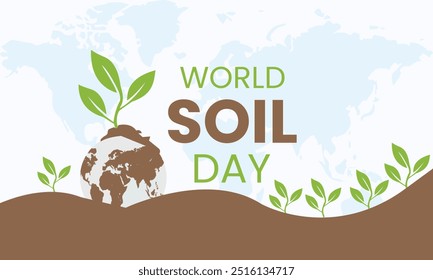 World Soil Day Design Vektor Illustration für Poster Hintergrund und Banner Design Vektor Illustration Design Konzept des World Soil Day am 5. Dezember beobachtet