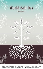 world soil day flat poster design