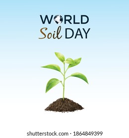 World Soil Day With Green Leafs