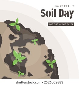 World Soil Day poster with land on earth