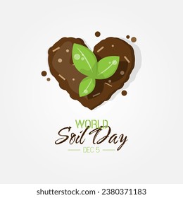 World Soil Day poster with tree shoots grow above the ground