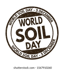 World soil day sign or stamp on white background, vector illustration